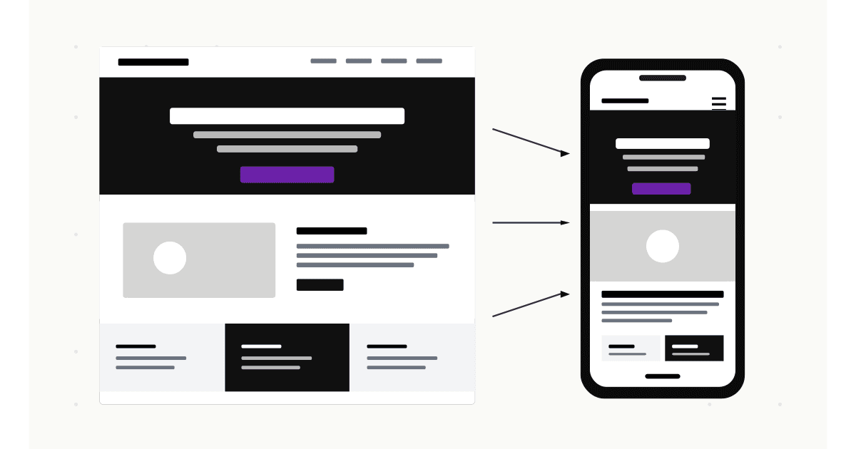 Editing Squarespace mobile view with phone preview alongside desktop site layout